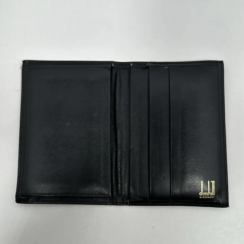 Dunhill Fine Leather Bi-Fold Business Card Case/Wallet - Black